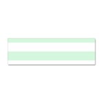 Horizontal Stripes - White and Pastel Green Sticker Bumper (10 pack)