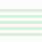 Horizontal Stripes - White and Pastel Green 5  x 7  Photo Cards
