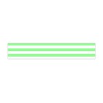 Horizontal Stripes - White and Light Green Flano Scarf (Mini)