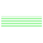 Horizontal Stripes - White and Light Green Satin Scarf (Oblong)