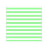 Horizontal Stripes - White and Light Green Small Satin Scarf  (Square)
