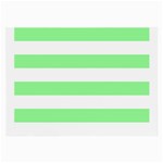 Horizontal Stripes - White and Light Green Large Glasses Cloth