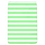 Horizontal Stripes - White and Light Green Removable Flap Cover (L)