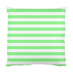 Horizontal Stripes - White and Light Green Standard Cushion Case (Two Sides)