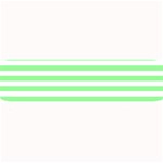 Horizontal Stripes - White and Light Green Medium Bar Mat