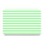 Horizontal Stripes - White and Light Green Plate Mat
