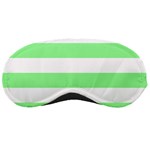 Horizontal Stripes - White and Light Green Sleeping Mask