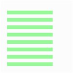 Horizontal Stripes - White and Light Green Small Garden Flag (Two Sides)