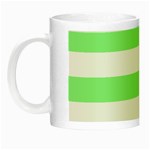 Horizontal Stripes - White and Light Green Night Luminous Mug