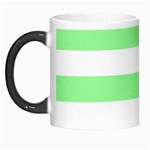 Horizontal Stripes - White and Light Green Morph Mug
