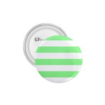 Horizontal Stripes - White and Light Green 1.75  Button