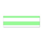 Horizontal Stripes - White and Light Green Sticker Bumper (10 pack)