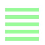 Horizontal Stripes - White and Light Green Greeting Card 4.5  x 6 