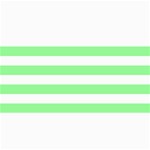 Horizontal Stripes - White and Light Green 4  x 8  Photo Cards