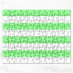 Horizontal Stripes - White and Light Green Jigsaw Puzzle (Rectangular)