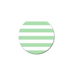 Horizontal Stripes - White and Celadon Green Golf Ball Marker (10 pack)