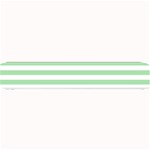 Horizontal Stripes - White and Celadon Green Small Bar Mat