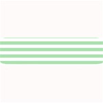 Horizontal Stripes - White and Celadon Green Medium Bar Mat