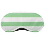Horizontal Stripes - White and Celadon Green Sleeping Mask