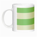 Horizontal Stripes - White and Celadon Green Night Luminous Mug