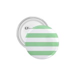 Horizontal Stripes - White and Celadon Green 1.75  Button