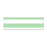 Horizontal Stripes - White and Celadon Green Sticker (Bumper)