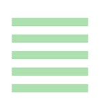 Horizontal Stripes - White and Celadon Green Greeting Card 4.5  x 6 