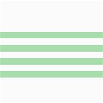 Horizontal Stripes - White and Celadon Green 4  x 8  Photo Cards