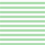Horizontal Stripes - White and Celadon Green ScrapBook Page 8  x 8 