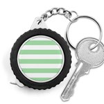 Horizontal Stripes - White and Celadon Green Measuring Tape