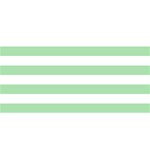 Horizontal Stripes - White and Celadon Green YOU ARE INVITED 3D Greeting Card (8x4)