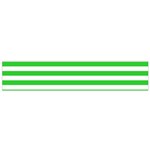 Horizontal Stripes - White and Lime Green Flano Scarf (Small)