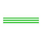 Horizontal Stripes - White and Lime Green Flano Scarf (Mini)