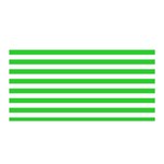 Horizontal Stripes - White and Lime Green Satin Wrap