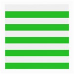 Horizontal Stripes - White and Lime Green Medium Glasses Cloth