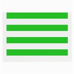 Horizontal Stripes - White and Lime Green Large Glasses Cloth