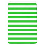Horizontal Stripes - White and Lime Green Removable Flap Cover (L)