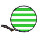 Horizontal Stripes - White and Lime Green Classic 20-CD Wallet