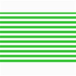 Horizontal Stripes - White and Lime Green Collage 12  x 18 