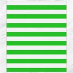 Horizontal Stripes - White and Lime Green Canvas 8  x 10 