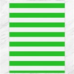 Horizontal Stripes - White and Lime Green Canvas 12  x 16 