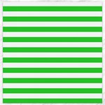 Horizontal Stripes - White and Lime Green Canvas 16  x 16 