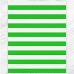 Horizontal Stripes - White and Lime Green Canvas 16  x 20 
