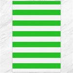Horizontal Stripes - White and Lime Green Canvas 20  x 30 