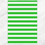 Horizontal Stripes - White and Lime Green Canvas 24  x 36 
