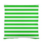 Horizontal Stripes - White and Lime Green Standard Cushion Case (One Side)