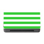 Horizontal Stripes - White and Lime Green Memory Card Reader with CF
