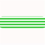 Horizontal Stripes - White and Lime Green Medium Bar Mat