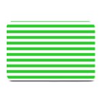 Horizontal Stripes - White and Lime Green Plate Mat