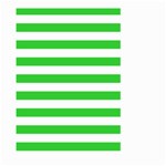 Horizontal Stripes - White and Lime Green Large Garden Flag (Two Sides)